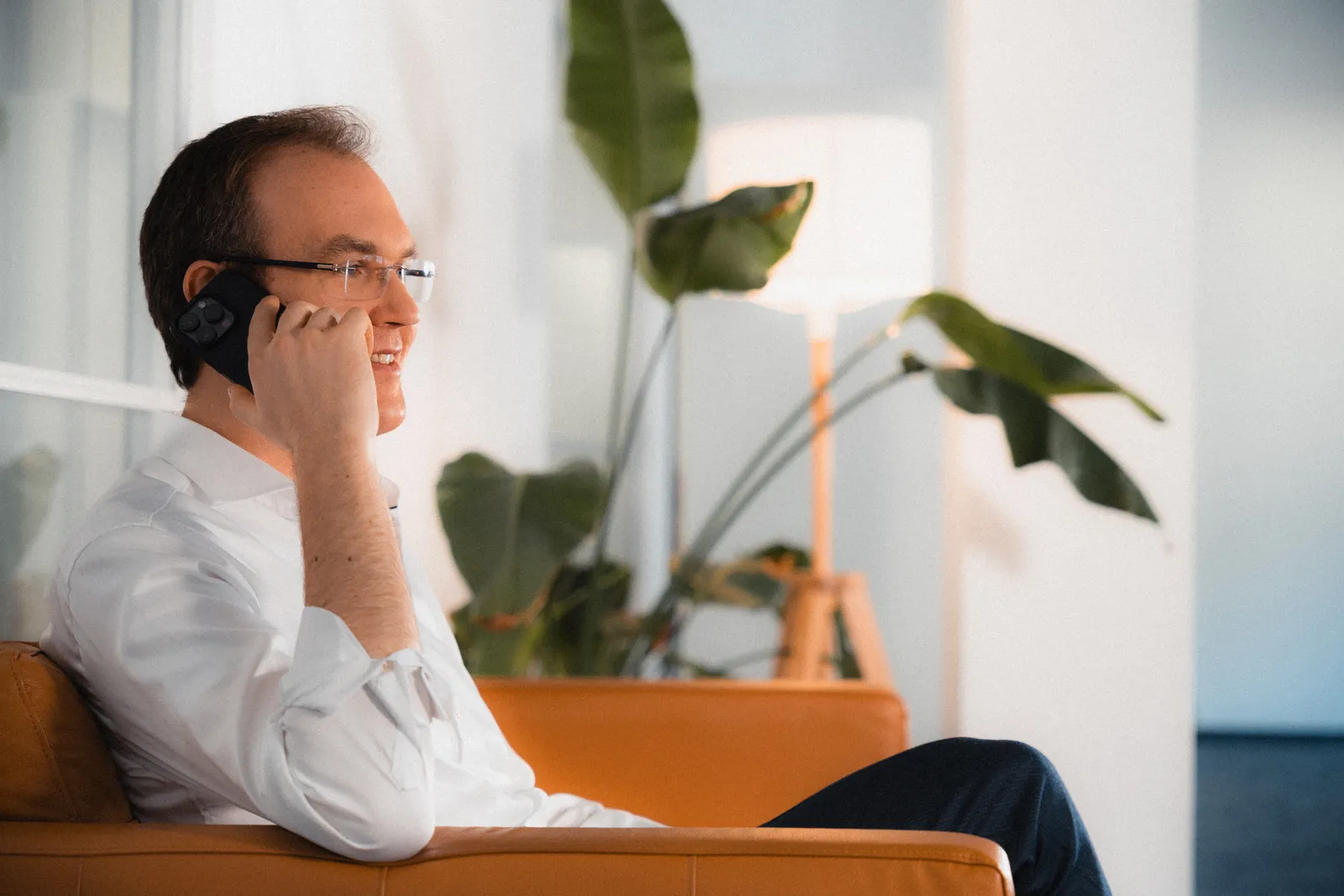 Tim Platner am Telefon