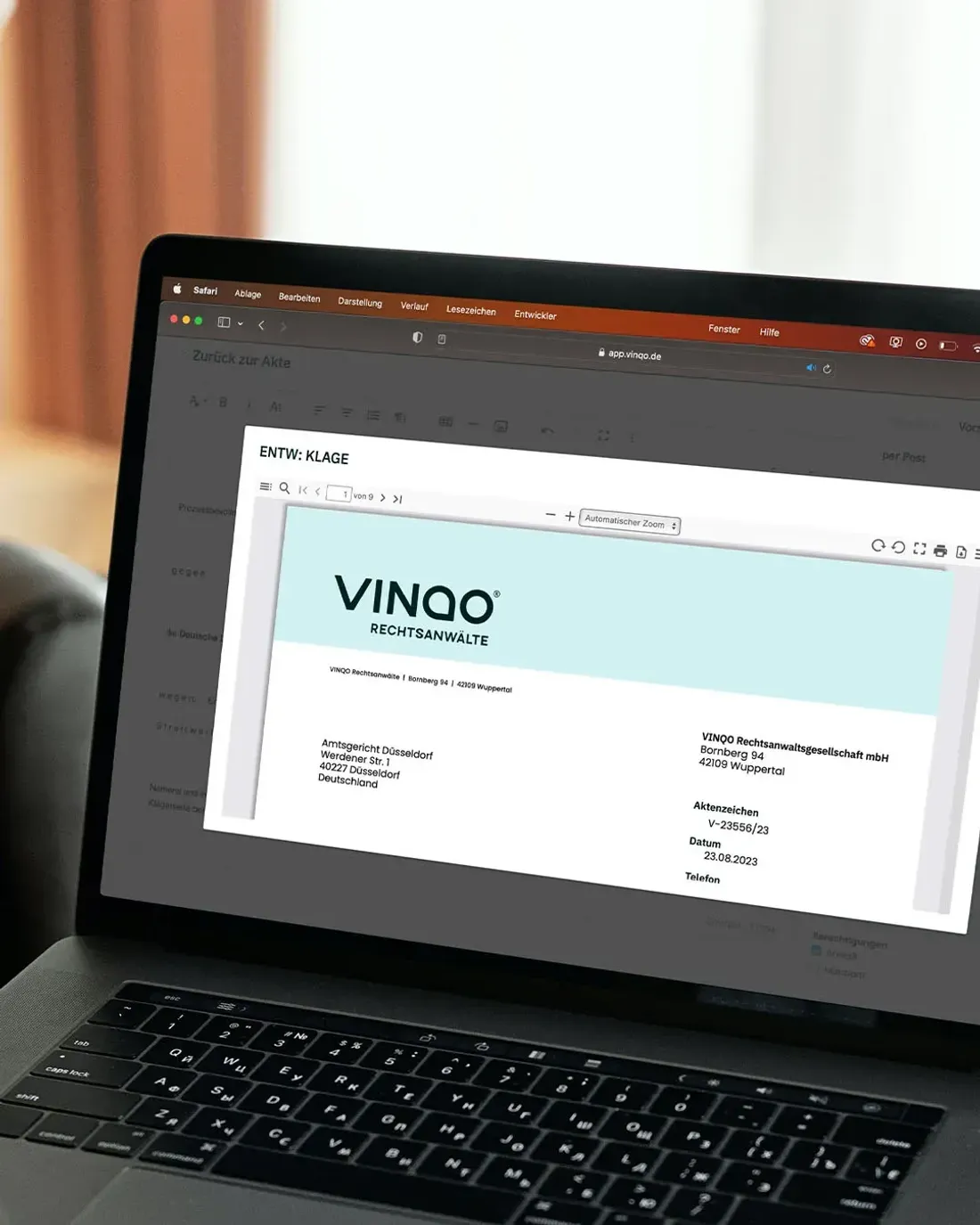 Schriftsatz digital statt auf Papier