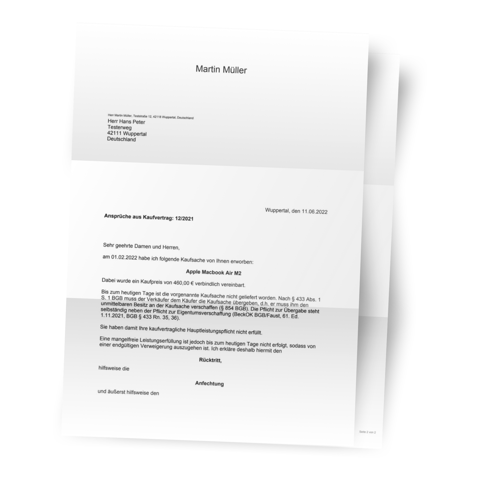 Dokumentengenerator Selfservice - Dokument
