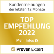 ProvenExpert Top Empfehlung 2022